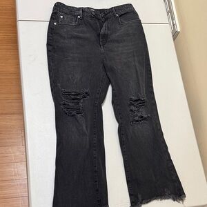 BDG Black Distressed Flare Jeans